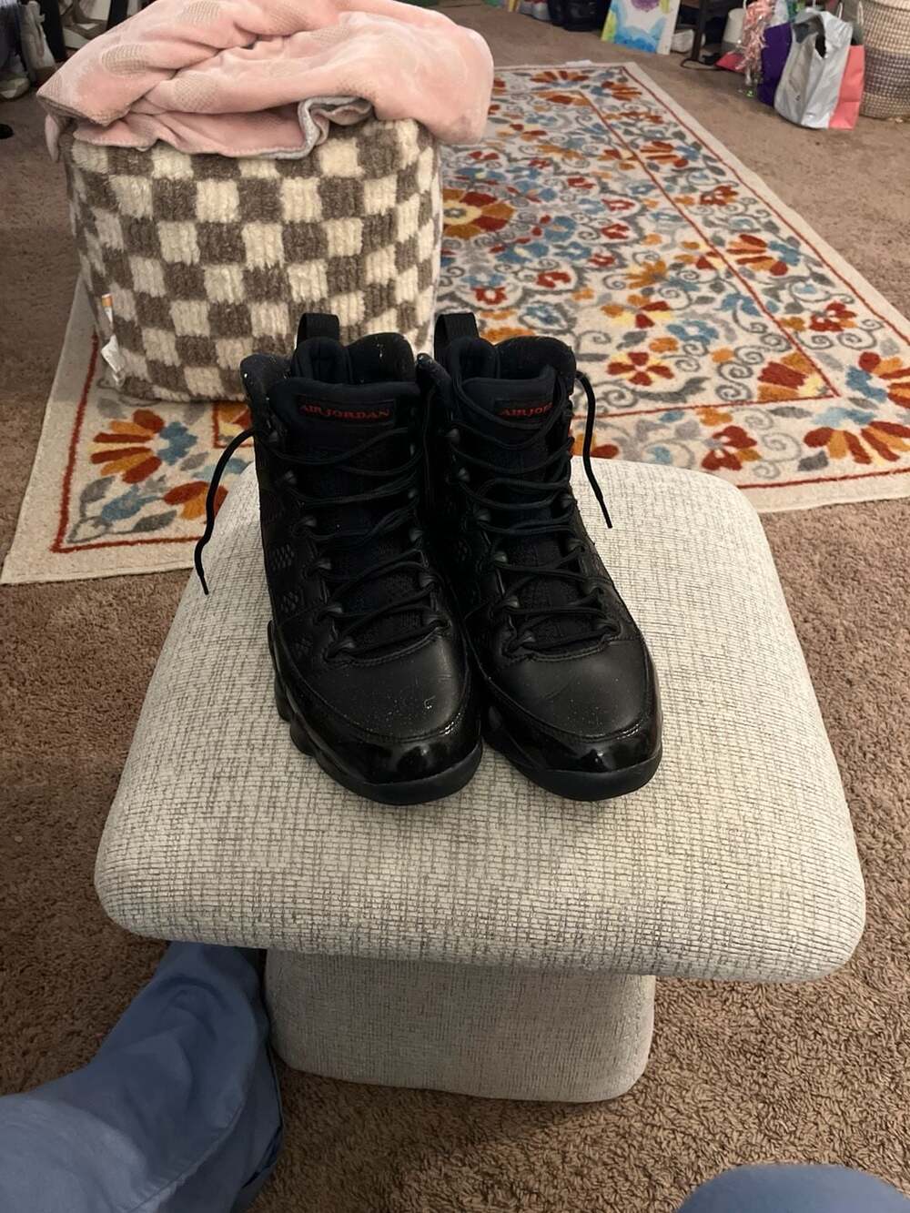 Jordan 9 Retro Bred Black University Red Size 9